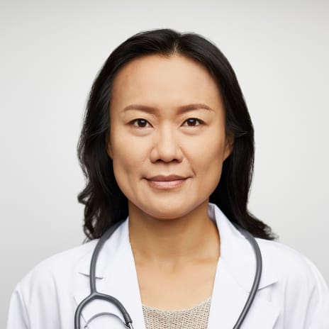 Profile of female doctor