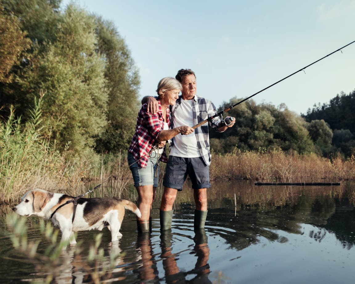 couple fishing